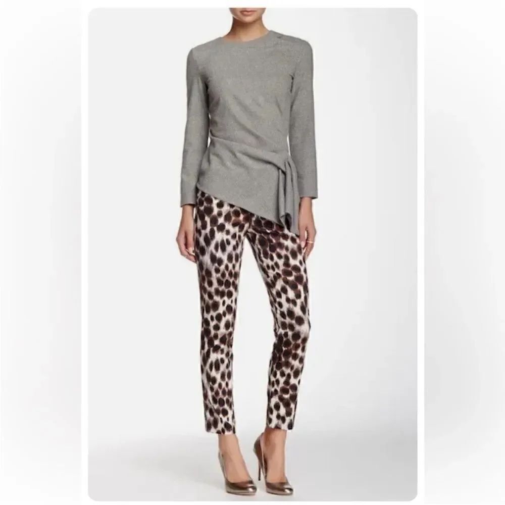 LK Bennett Leopard Print Cropped Pants, UA2